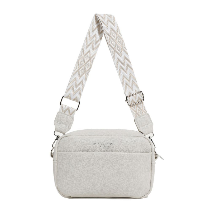 Geantă crossbody mică din PU pentru femei, stil Fresh and Sweet, formă pătrată orizontală, închidere cu fermoar, buzunar pentru telefon — primăvara 2025