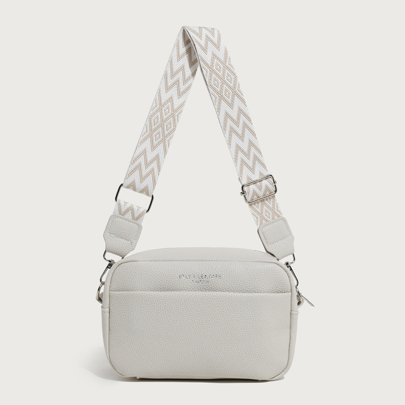 Geantă crossbody mică din PU pentru femei, stil Fresh and Sweet, formă pătrată orizontală, închidere cu fermoar, buzunar pentru telefon — primăvara 2025