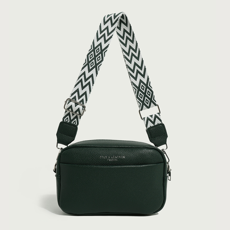 Geantă crossbody mică din PU pentru femei, stil Fresh and Sweet, formă pătrată orizontală, închidere cu fermoar, buzunar pentru telefon — primăvara 2025