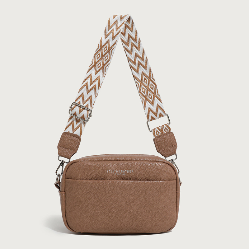 Geantă crossbody mică din PU pentru femei, stil Fresh and Sweet, formă pătrată orizontală, închidere cu fermoar, buzunar pentru telefon — primăvara 2025