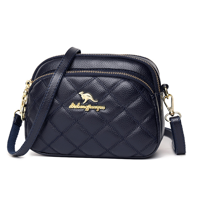 Geantă crossbody pentru femei — Material PU, Stil urban minimalist, Închidere cu fermoar, Captuseala poliester, Buzunare pentru telefon și documente