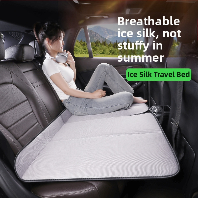 Automobiļu aizmugures sēdekļa guļammaats no Ice Silk, saliekams, vienpusīgs, nav nepieciešams piepumpēt, piemērots sedanam/SUV, divām personām