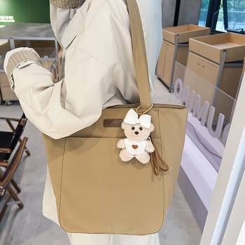 Nailona tote soma studentēm ar lielu ietilpību, ultra viegla, izturīga, jauniešu kampusa stils, Ziemas 2025