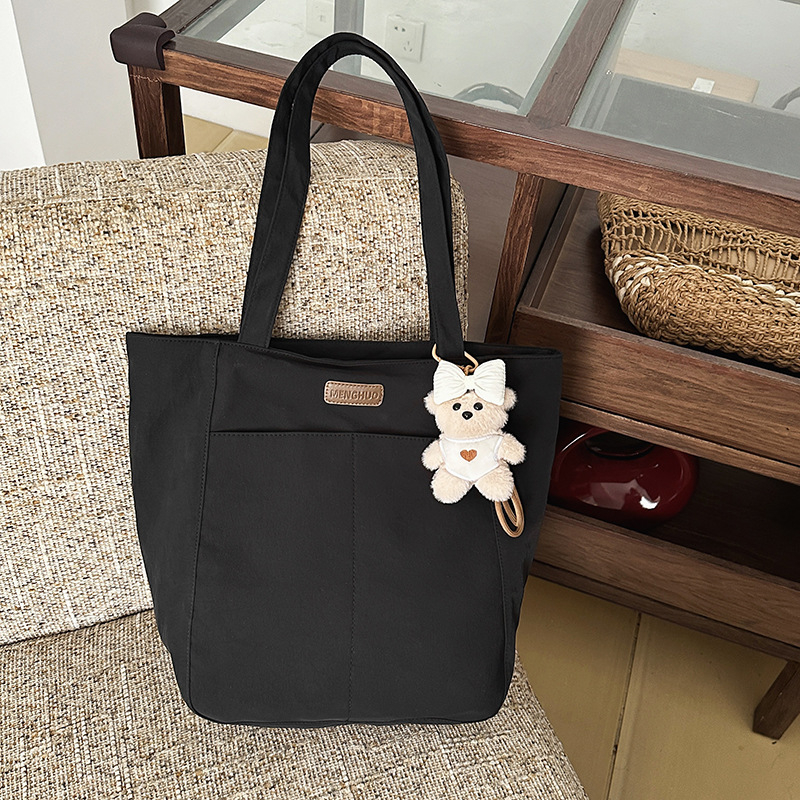 Nailona tote soma studentēm ar lielu ietilpību, ultra viegla, izturīga, jauniešu kampusa stils, Ziemas 2025