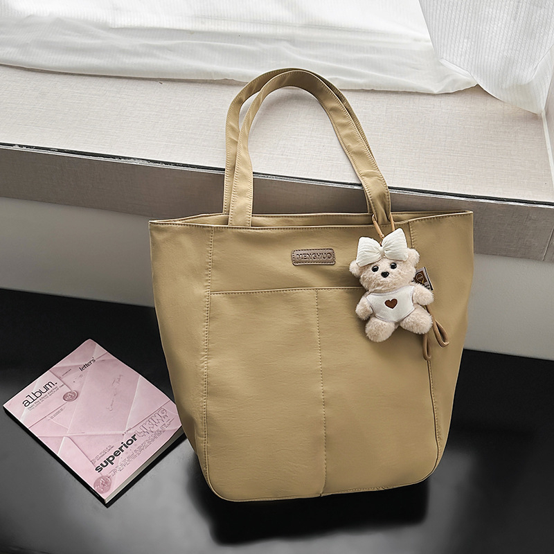 Nailona tote soma studentēm ar lielu ietilpību, ultra viegla, izturīga, jauniešu kampusa stils, Ziemas 2025