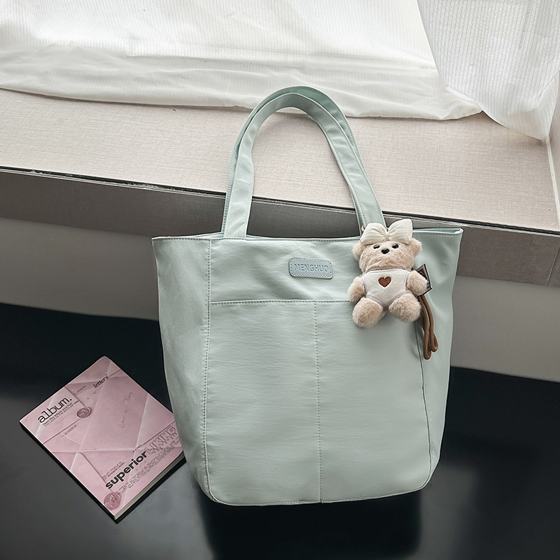 Nailona tote soma studentēm ar lielu ietilpību, ultra viegla, izturīga, jauniešu kampusa stils, Ziemas 2025