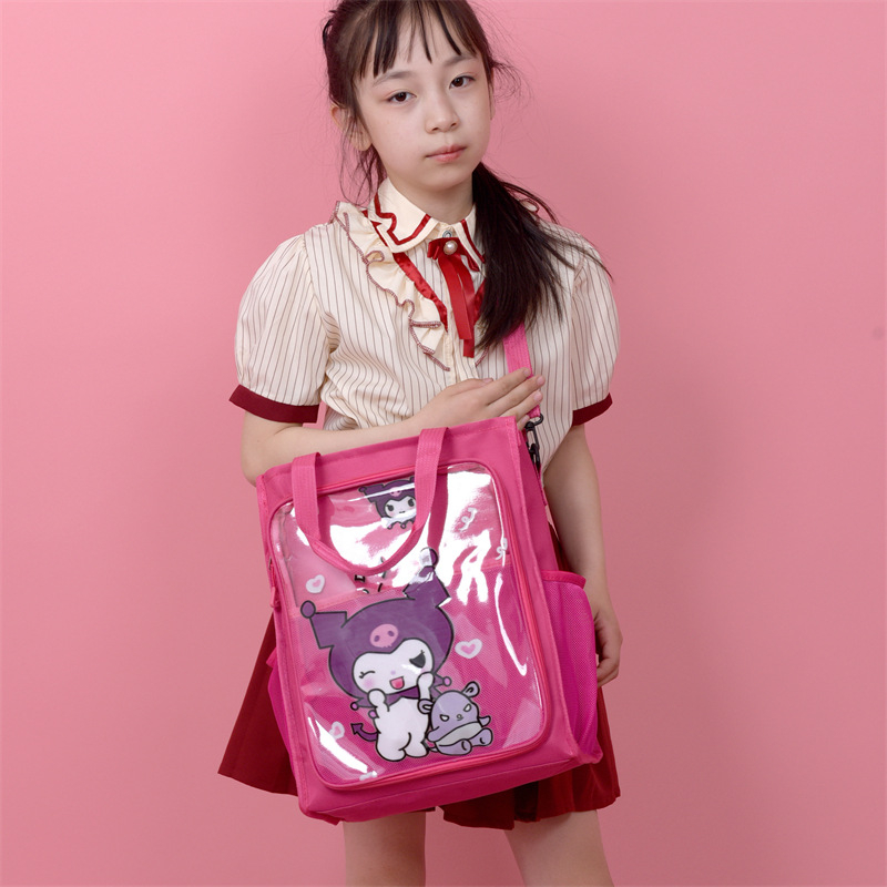 Ghiozdan școlar cu model anime, material Oxford, căptușeală poliester, rezistent la uzură, potrivit pentru învățământ primar și gimnazial