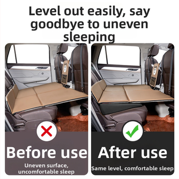 Automobiļa aizmugurējā sēdvietu izlīdzināšanas paliktnis, ar regulējamu augstumu, universāls tips, bez uzpūšanās, pielāgojams