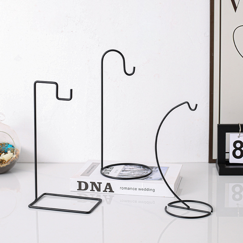 Suport pentru plante, design geometric simplu din fier, material sticlă, stil ins, personalizare disponibilă