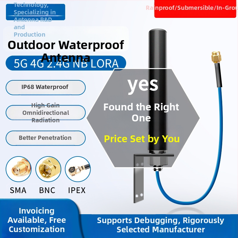 Antena IoT 4G cu GSM și Wi-Fi, bandă întreagă, exterior, IP68 rezistentă la apă, câștig înalt