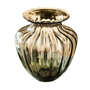 Vas de sticlă suflat manual, relief colorat – stil european modern pentru living și dining. Material: Sticlă; Cadou: Nu; Autorizare IP: Nu