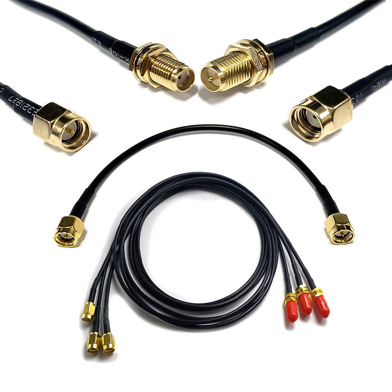 SMA muški–SMA ženski adapter kabel s RG174 koaksijalnim kabelom, 50 Ω, SWR ≤ 1,5, RF napajni kabel