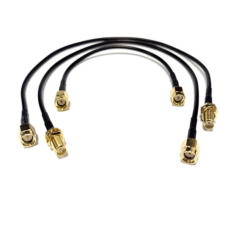 SMA muški–SMA ženski adapter kabel s RG174 koaksijalnim kabelom, 50 Ω, SWR ≤ 1,5, RF napajni kabel
