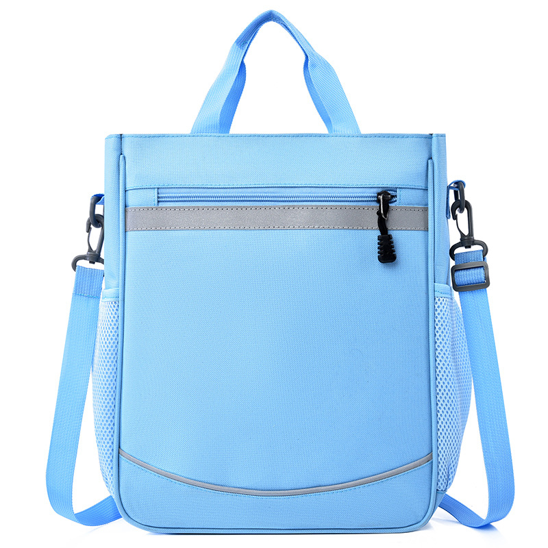 Školska torba za osnovnu školu s prilagođenim logotipom, Oxford tkanina, unisex, crossbody torba, prozračna, izdržljiva, reflektirajuća za noćnu sigurnost, podstava od poliestera