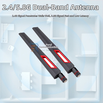 2.4G/5G/5.8G divjoslas Glue-Stick antena, Wifi6, augsts signāla stiprums, omnidirekcionāla, Asus maršrutētājam
