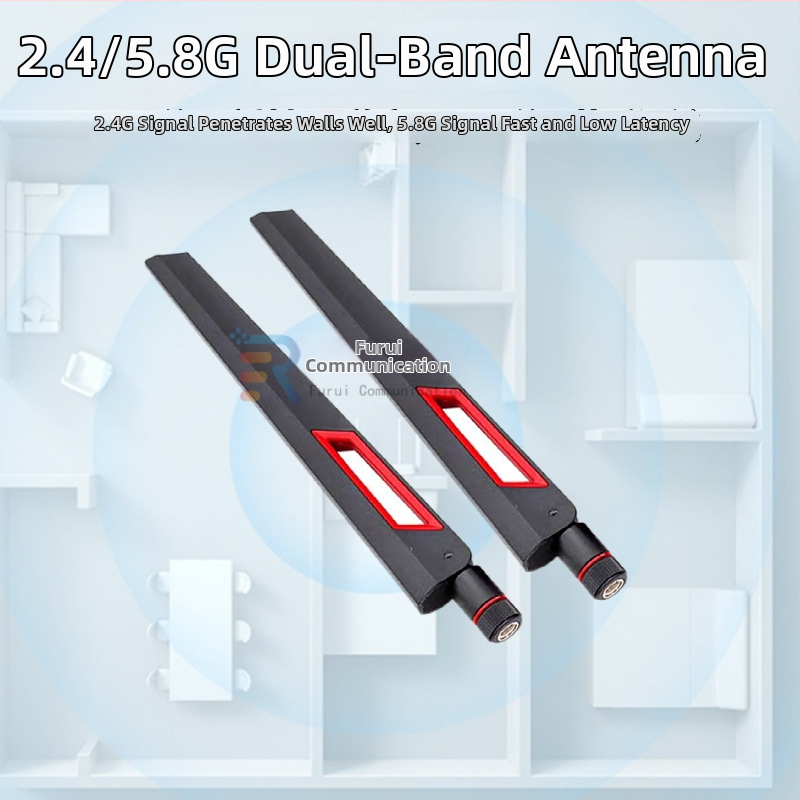 2.4G/5G/5.8G divjoslas Glue-Stick antena, Wifi6, augsts signāla stiprums, omnidirekcionāla, Asus maršrutētājam