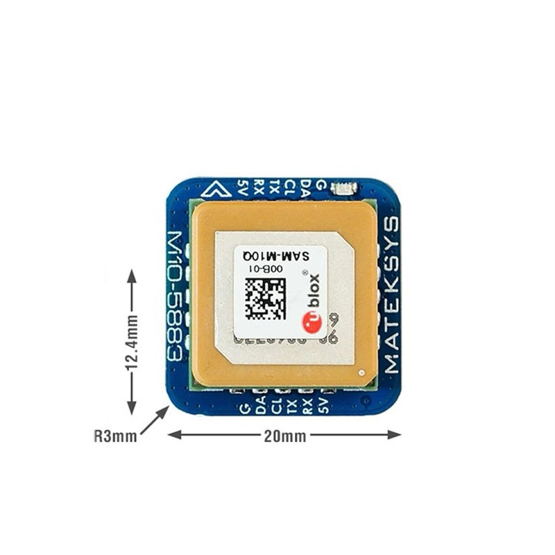 Matek GPS modulis ar augstu jutīgumu M10Q-5883, Beidou GNSS ar omni-direkcijas antenu, stabils signāls