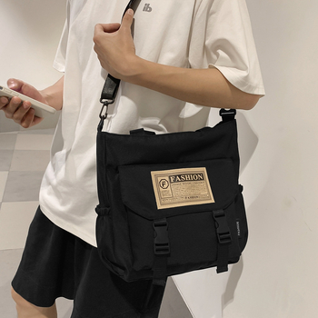 Geantă crossbody pentru elevi – nylon, capacitate mare, unisex, stil urban minimalist