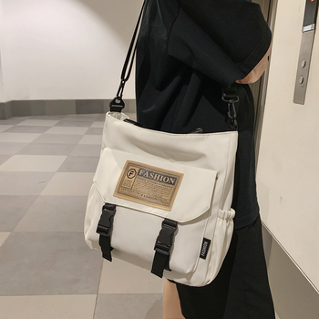 Geantă crossbody pentru elevi – nylon, capacitate mare, unisex, stil urban minimalist