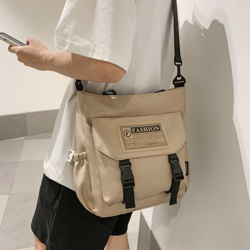 Geantă crossbody pentru elevi – nylon, capacitate mare, unisex, stil urban minimalist