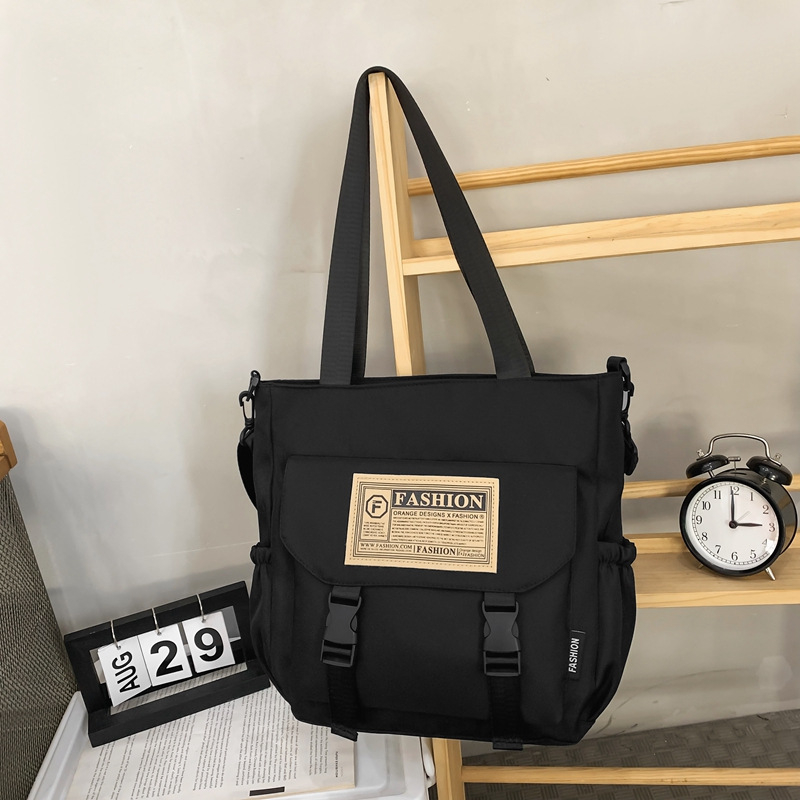 Geantă crossbody pentru elevi – nylon, capacitate mare, unisex, stil urban minimalist