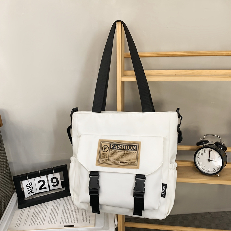 Geantă crossbody pentru elevi – nylon, capacitate mare, unisex, stil urban minimalist