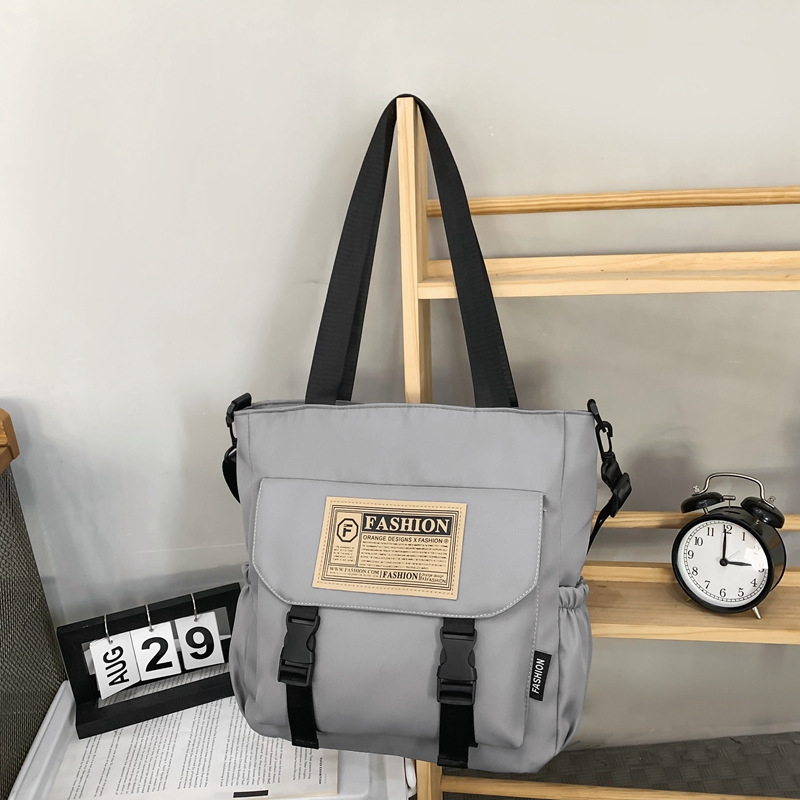 Geantă crossbody pentru elevi – nylon, capacitate mare, unisex, stil urban minimalist