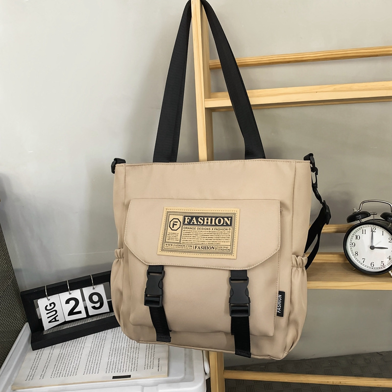 Geantă crossbody pentru elevi – nylon, capacitate mare, unisex, stil urban minimalist