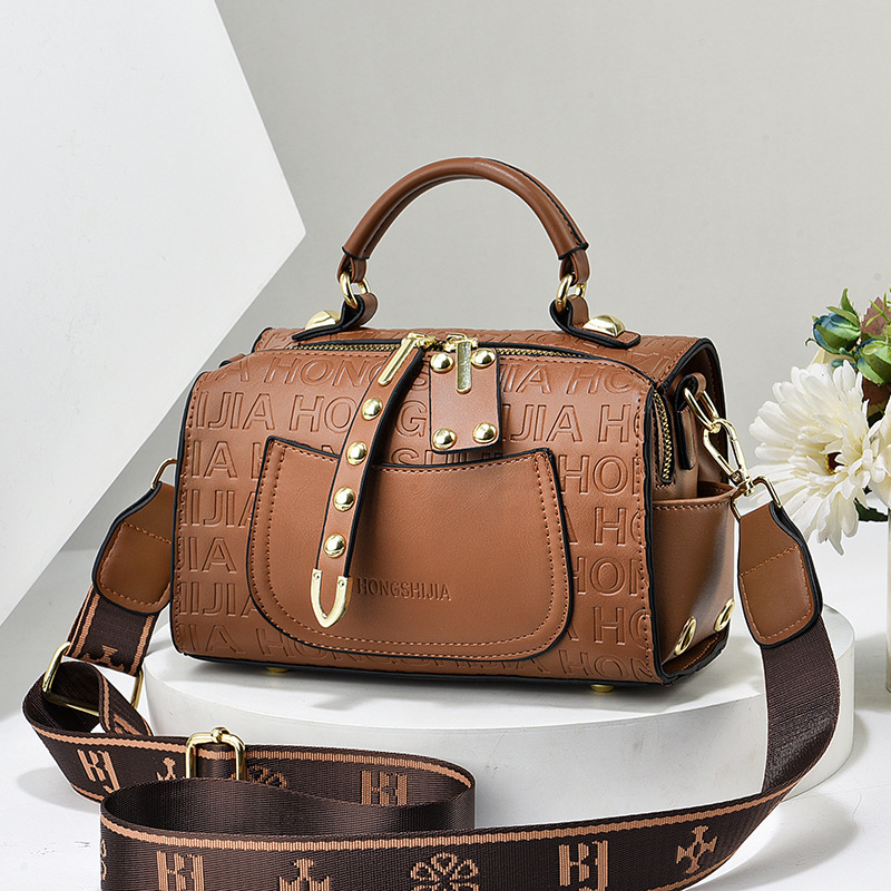 Crossbody torbica od PU – urbana jednostavnost, vodoravna kvadratna forma, zatvarač, unutarnji džep za telefon i osobnu iskaznicu