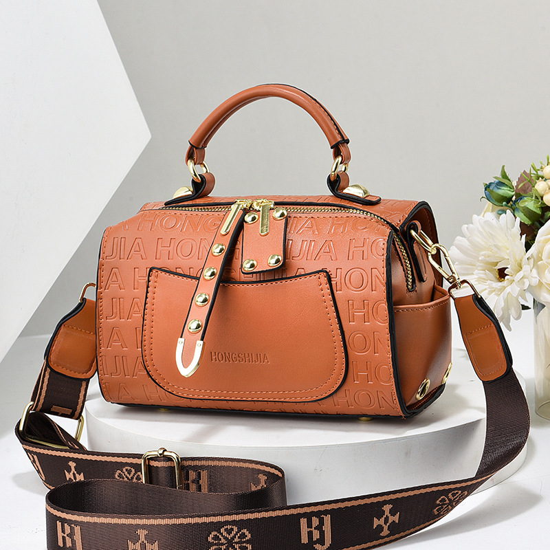 Crossbody torbica od PU – urbana jednostavnost, vodoravna kvadratna forma, zatvarač, unutarnji džep za telefon i osobnu iskaznicu