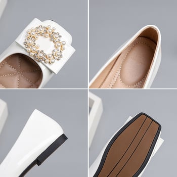 Mary Jane cipele, korejski stil, slip-on, četvrtasti nos, niski potplat, PU uložak