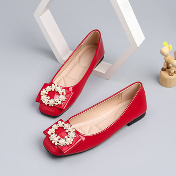 Mary Jane cipele, korejski stil, slip-on, četvrtasti nos, niski potplat, PU uložak