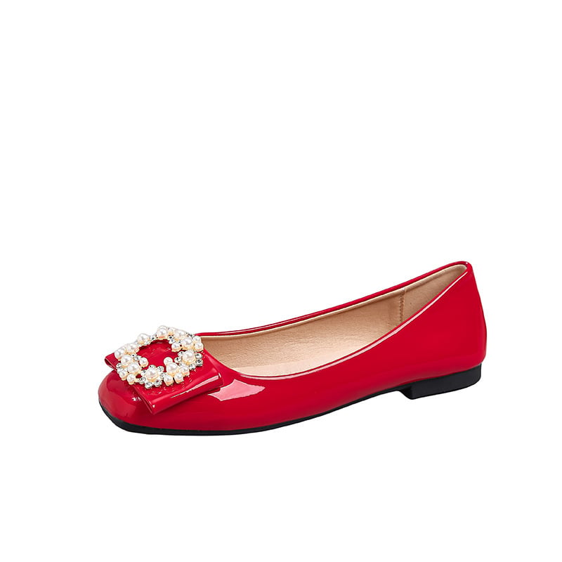 Mary Jane cipele, korejski stil, slip-on, četvrtasti nos, niski potplat, PU uložak