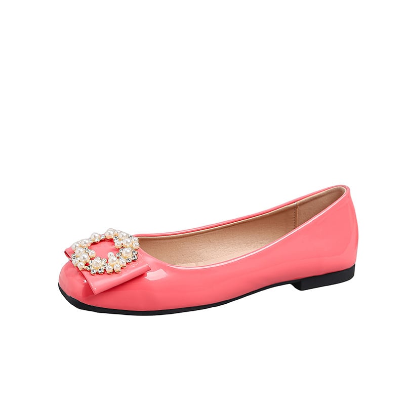 Mary Jane cipele, korejski stil, slip-on, četvrtasti nos, niski potplat, PU uložak