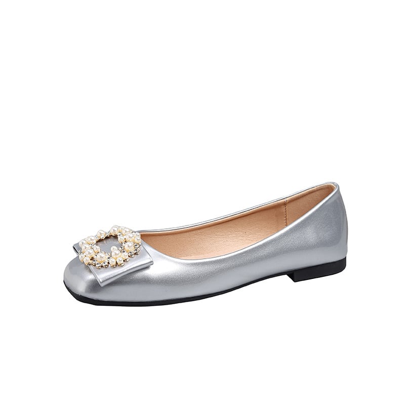 Mary Jane cipele, korejski stil, slip-on, četvrtasti nos, niski potplat, PU uložak