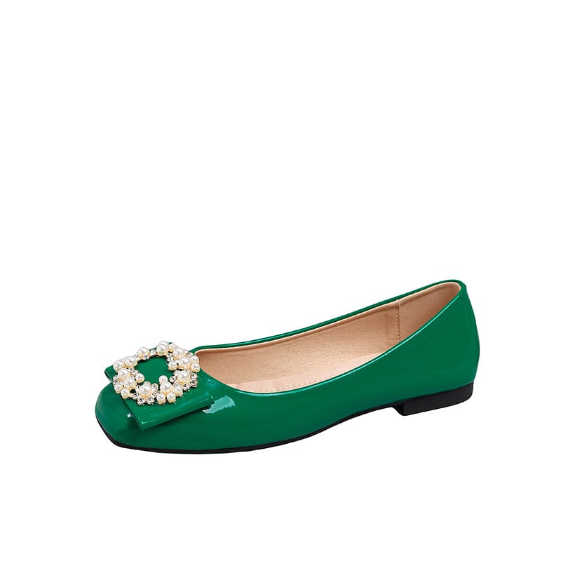 Mary Jane cipele, korejski stil, slip-on, četvrtasti nos, niski potplat, PU uložak