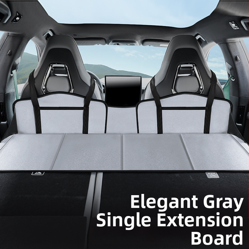 Automobiļas guļvieta aizmugurējam sēdeklim SUV — salokāms pagarinājuma panelis, flocking materiāls, modelis 005, svars 1,2 kg, maksimālā slodze 200 kg, nav nepieciešams piepumpēt