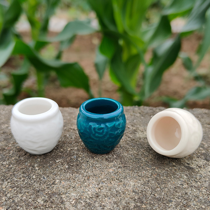 Pocket Story Mini Vază Ceramică Decor pentru Căsuța de Păpuși — Handmade, Personalizabil, Stil Modern Minimalist