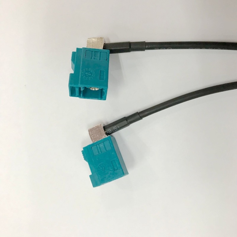 Fakra Z RG174 cablu adaptor extindere pentru radiourile GPS auto și maritime; conectori curbi/ drepți, masculin/feminin; material izolator: cupru pur placat cu nichel și aur; aplicații: comunicații