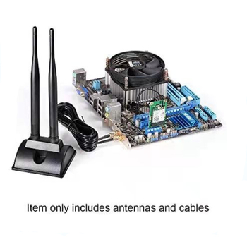 WiFi antena maršrutētājam — omni-direkcionāla, augsts ieguvums, divkanālu 2.4/5 GHz, dubulti vakuuma stiprinājumi, HCY