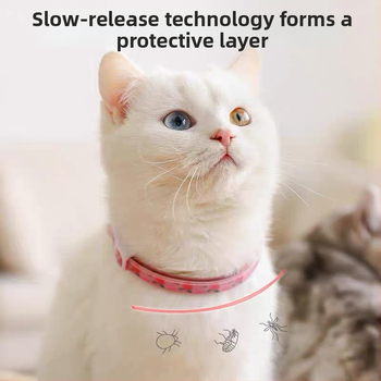 Colier repelent pentru animale de companie, reglabil, lavabil, împotriva puricilor, din nailon