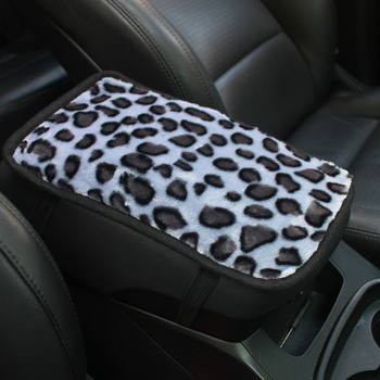 Леопардов принт калъф за централен подлакътник, изкуствена вълна, Vanilla Mountain, универсална съвместимост, персонализация налична
