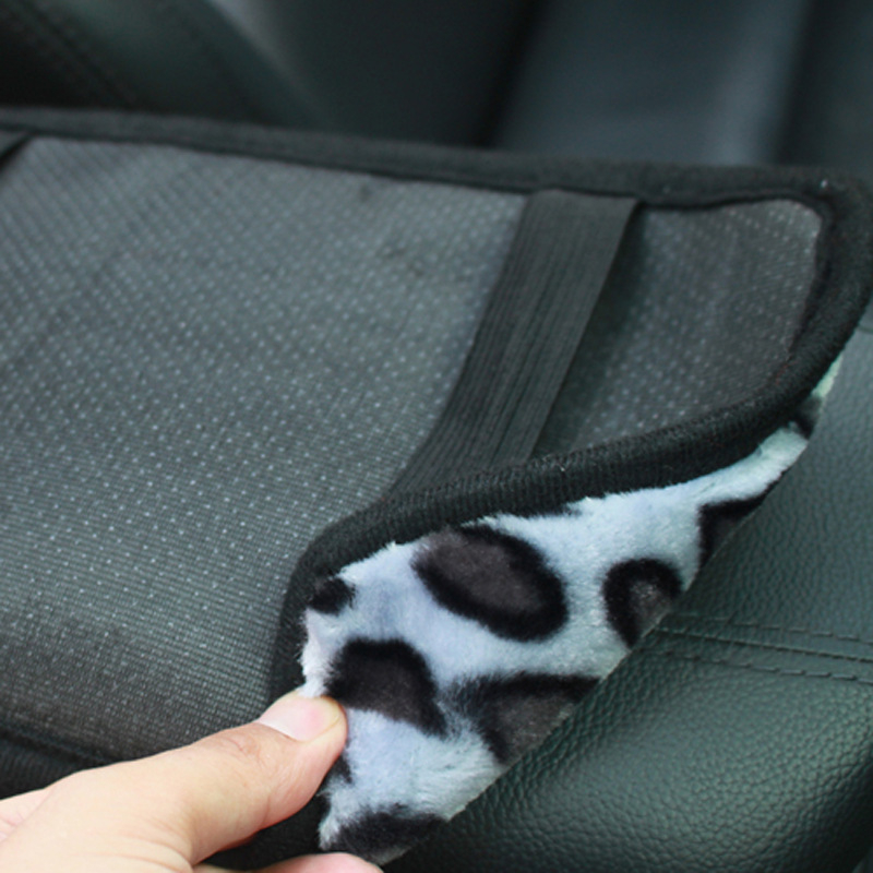 Леопардов принт калъф за централен подлакътник, изкуствена вълна, Vanilla Mountain, универсална съвместимост, персонализация налична