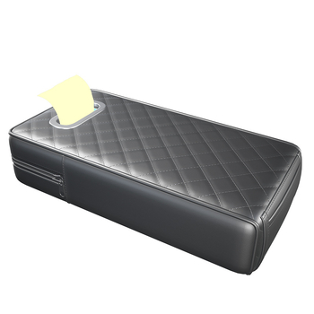 Naiduo Кожена повдигаща подложка за подлакътник в автомобил – универсална съвместимост, склад за кутия за салфетки, централна многофункционална подложка