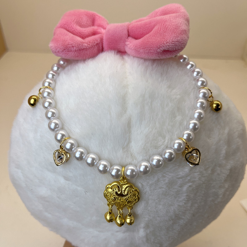 Roku darīts mājdzīvnieku kaklars, aukla austs, zvaniņš, regulējams, metāls