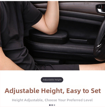 Automašīnas roku balsts vadītājam ar augstuma palielinošu spilvenu (Plastmasa, 0.5 kg, universāla saderība)