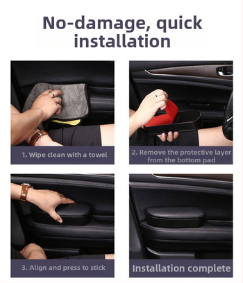 Automašīnas roku balsts vadītājam ar augstuma palielinošu spilvenu (Plastmasa, 0.5 kg, universāla saderība)