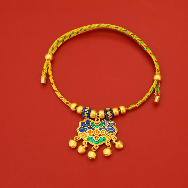 Ogrlica za kućne ljubimce - pleteni užad od poliestera, karikaturni uzorak, za mačke i pse, kineski stil