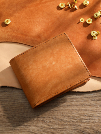 Мъжки къс портфейл от естествена кожа, първи слой телешка кожа, памучна подплата, дишащ, антибактериален и удобен за съхранение