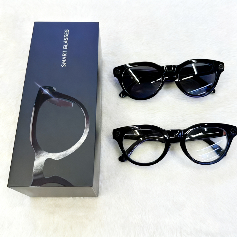 V03-T6 smart γυαλιά με κάμερα 8MP και βίντεο 1080p, AI μετάφραση σε πραγματικό χρόνο και αναγνώριση, 32GB τοπική αποθήκευση, έλεγχος αφής και κουμπιού